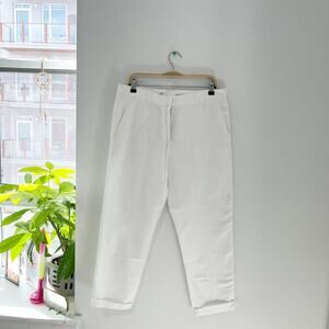 Gap White Broken In Straight Khaki Pants Size 8
